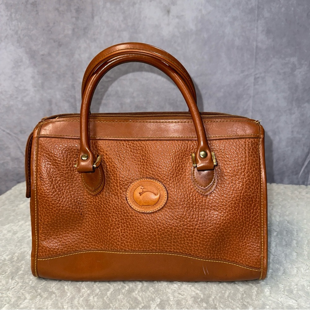 Vintage Dooney & Bourke Replica Handbag Purse Brown Leather